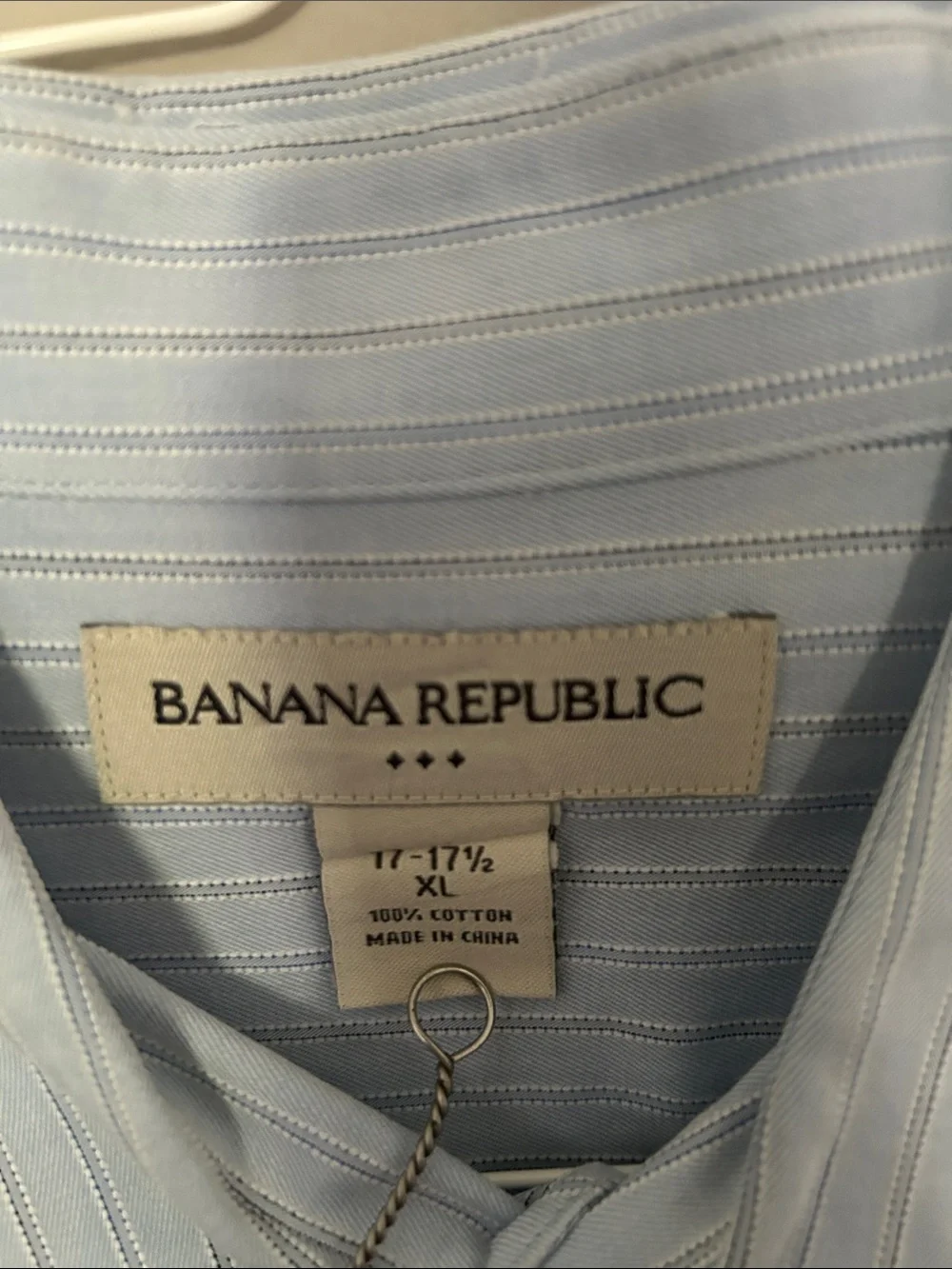 Banana Republic Light Blue Pinstripe Dress Shirt - Men's